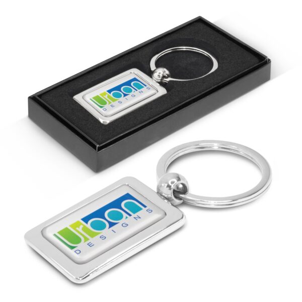 100316 - Rectangular Metal Key Ring