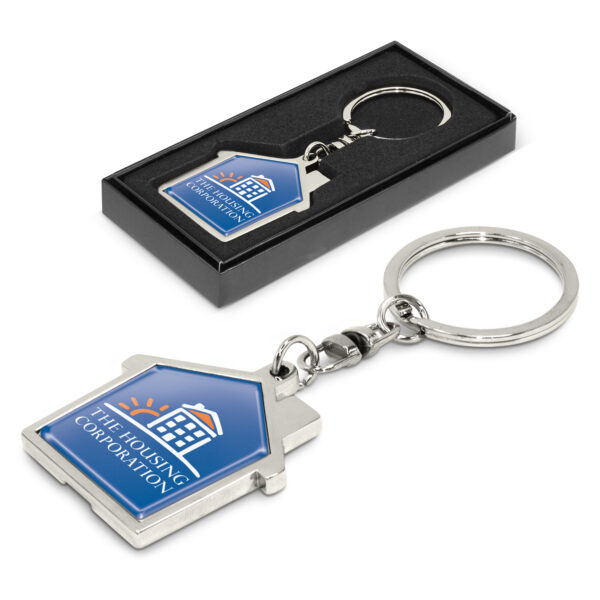 100322 - House Metal Key Ring