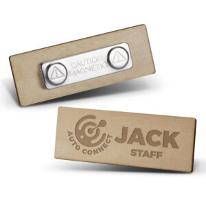 Magnetic Wooden Badge - Custom Branded Promotional Products