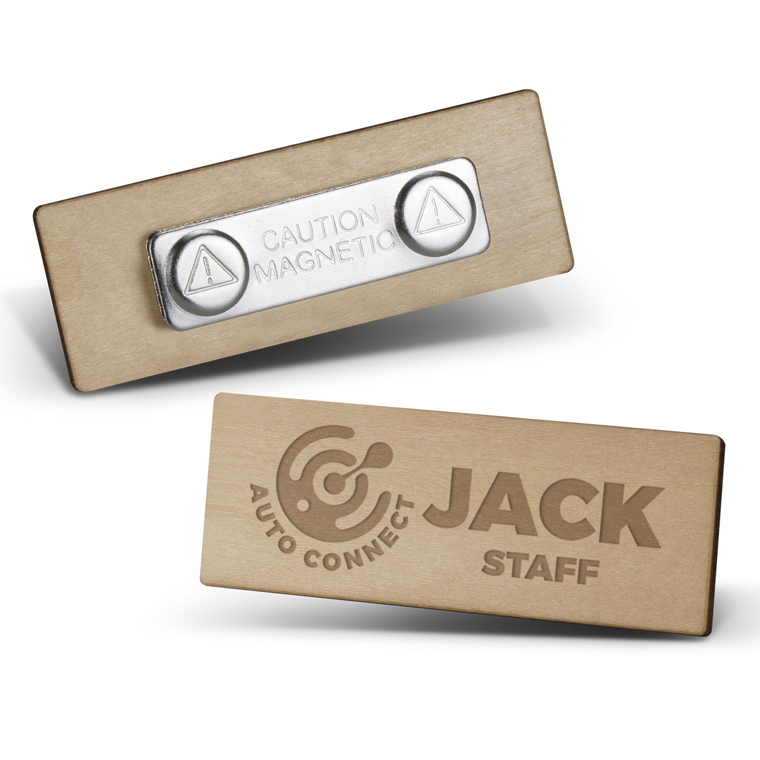 Magnetic Wooden Badge - Custom Branded Promotional Products