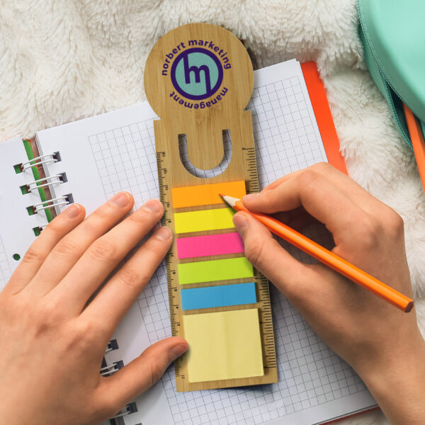 121725 - Bamboo Ruler Bookmark - Round - Image 3