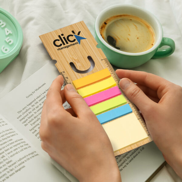 121726 - Bamboo Ruler Bookmark - Square - Image 3