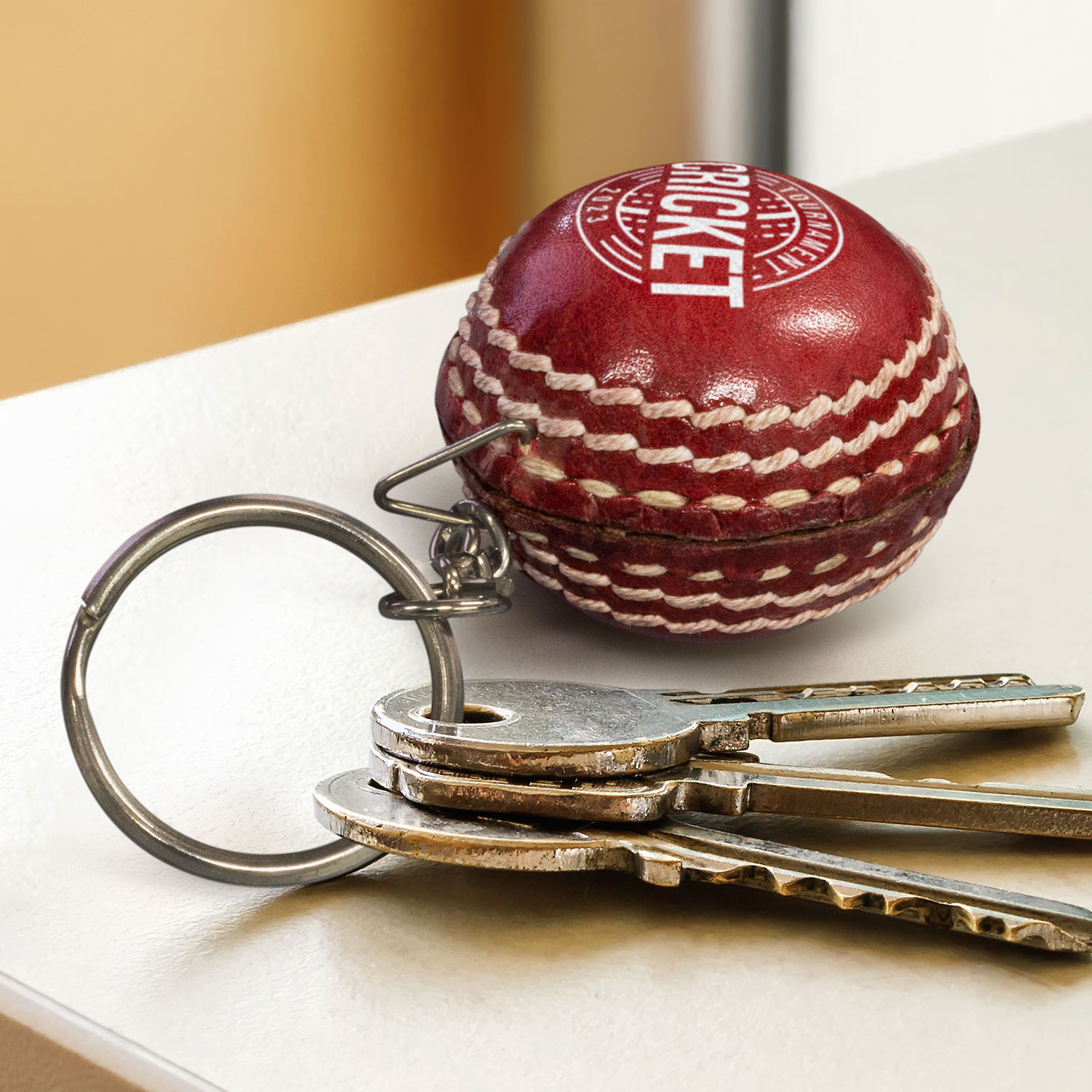 121977 - Cricket Ball Key Ring - Image 3