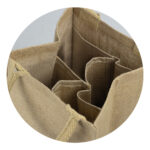 121997 - Jute Four Bottle Wine Carrier - Image 3