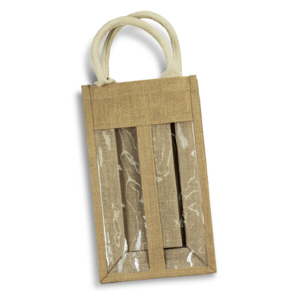 122950 - Serena Jute Double Wine Carrier - Image 2