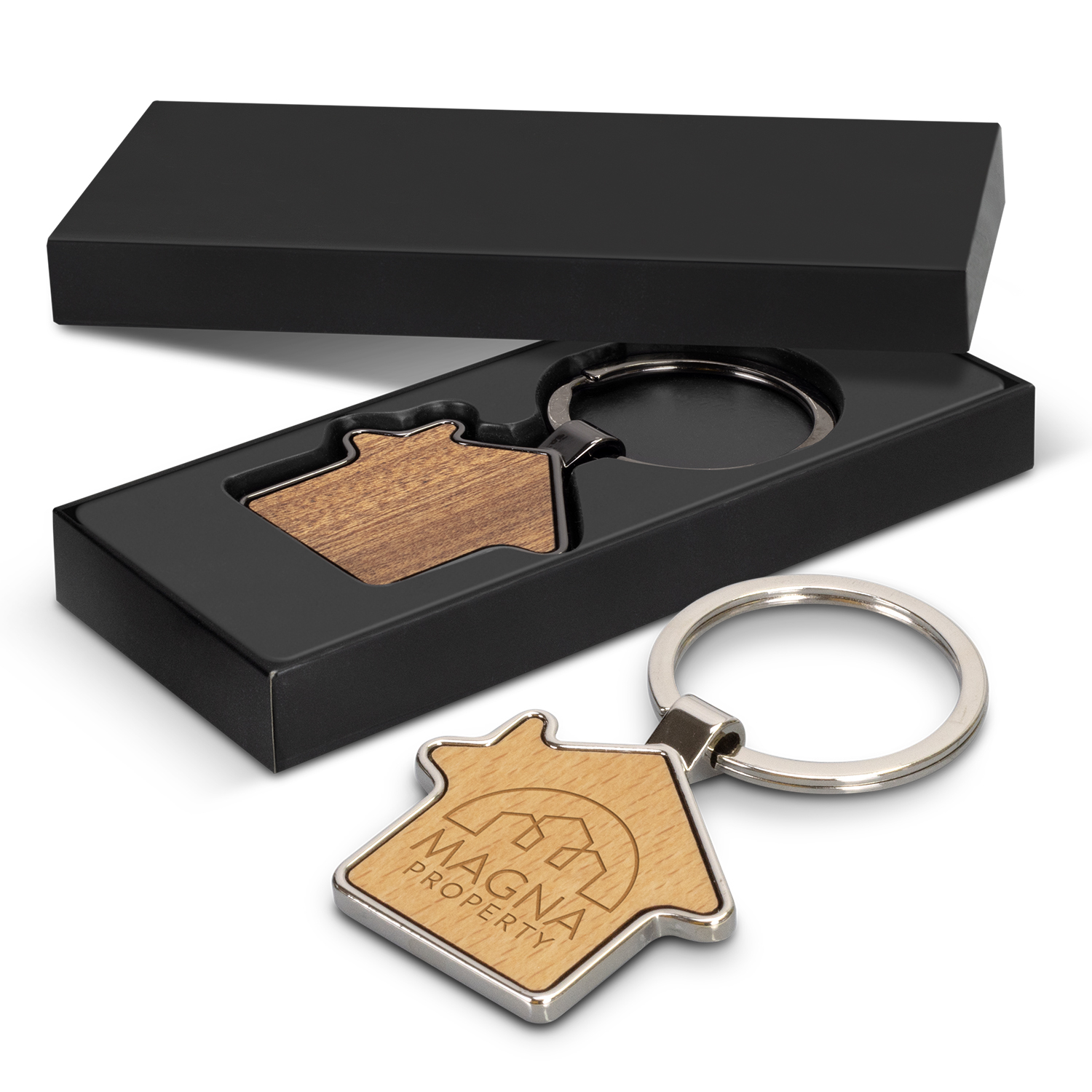 Santo House Shaped Key Ring - Custom Branded Promotional Products