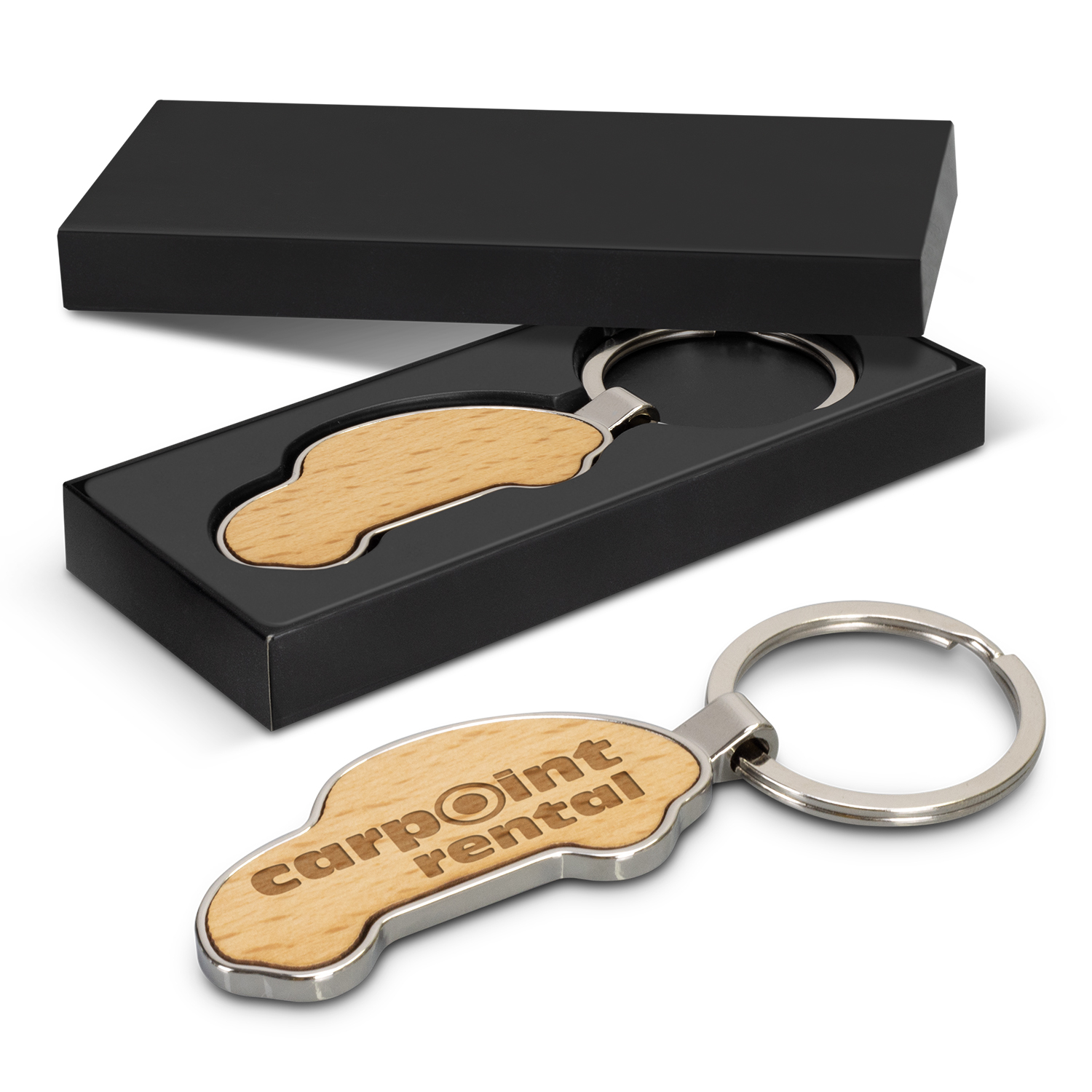Santo Car Shaped Key Ring - Custom Branded Promotional Products