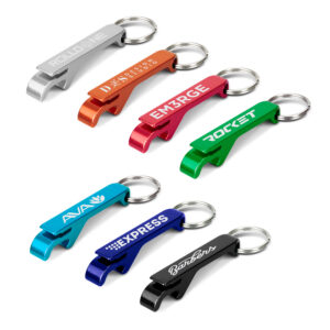 Snappy Metal Bottle Opener Key Ring - Custom Branded Promotional Products