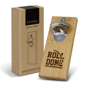 NATURA Bamboo Fridge Bottle Opener - Custom Branded Promotional Products