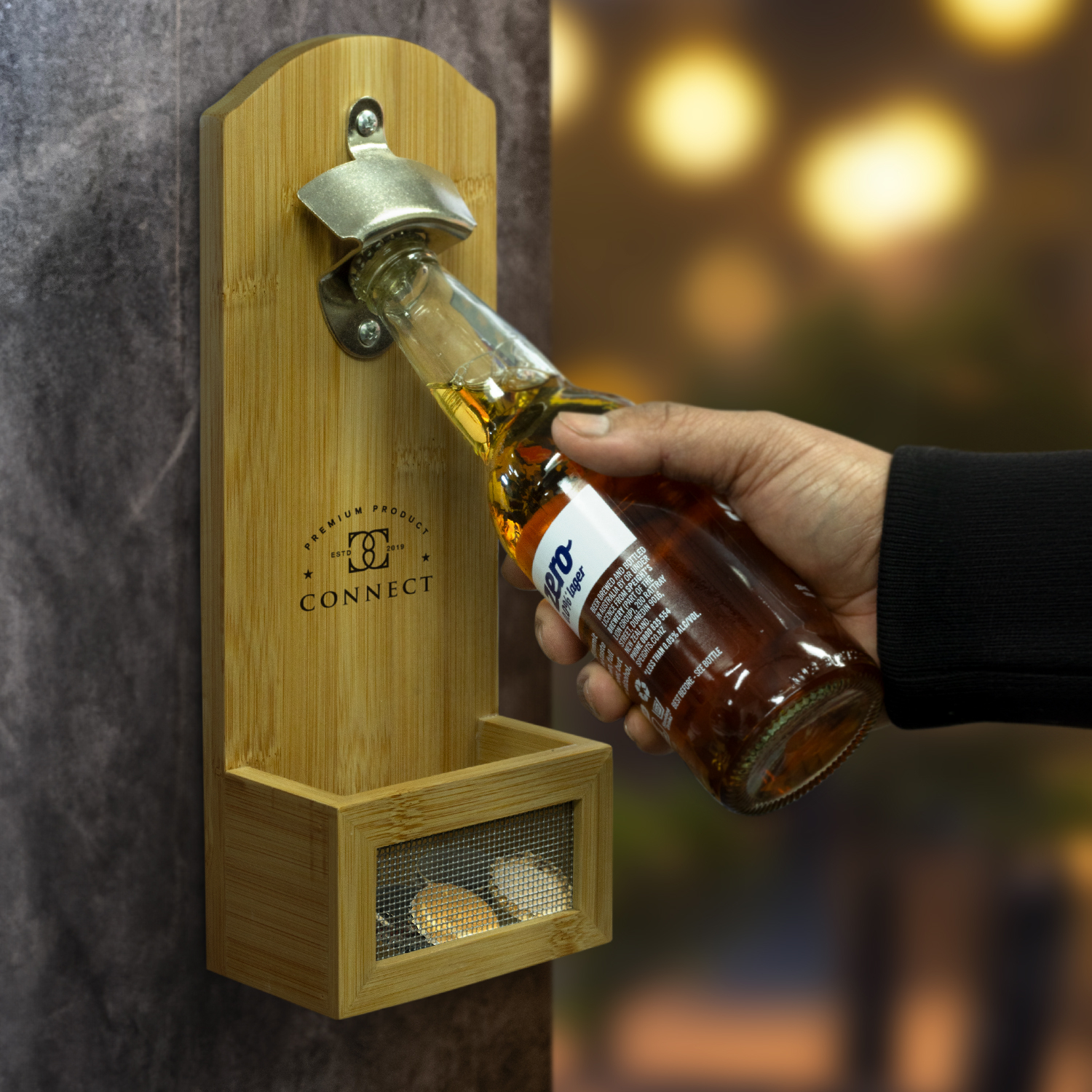 124703 - NATURA Bamboo Wall Mounted Bottle Opener - Image 5