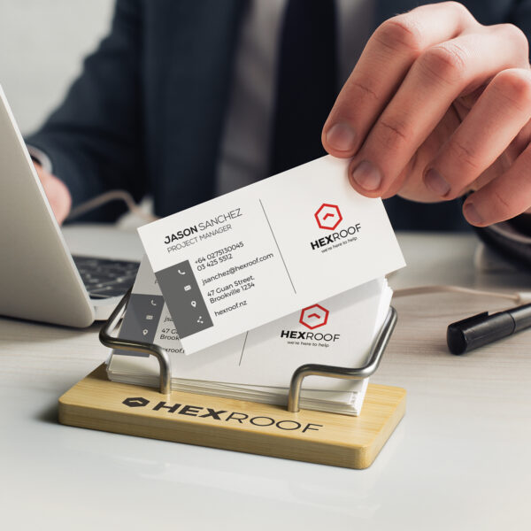 126738 - Bamboo Business Card Stand - Image 5
