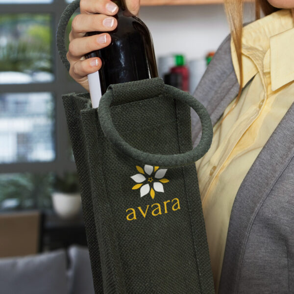 109081 - Napoli Jute Wine Carrier - Image 4