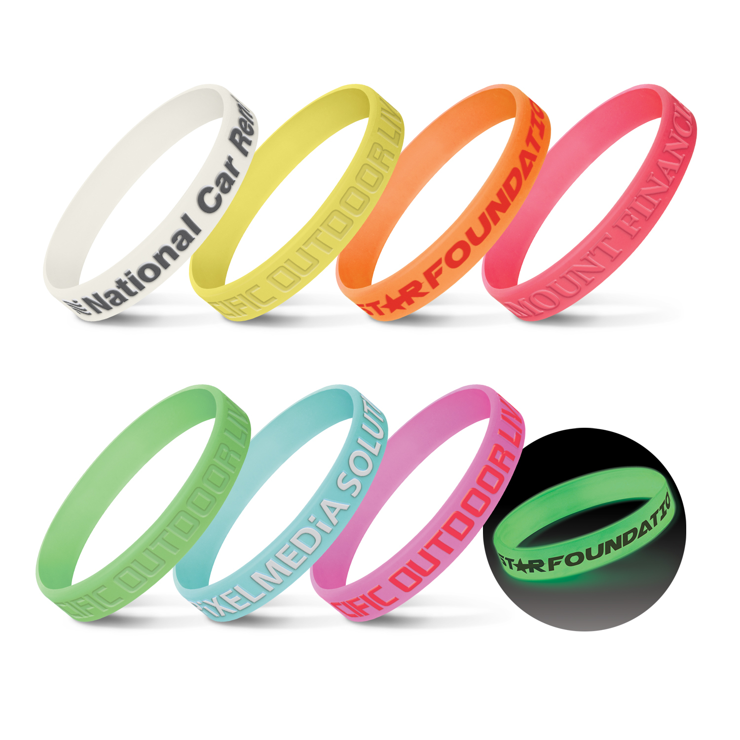 112807 - Silicone Wrist Band - Glow in the Dark
