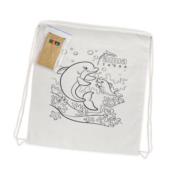 113013 - Cotton Colouring Drawstring Backpack