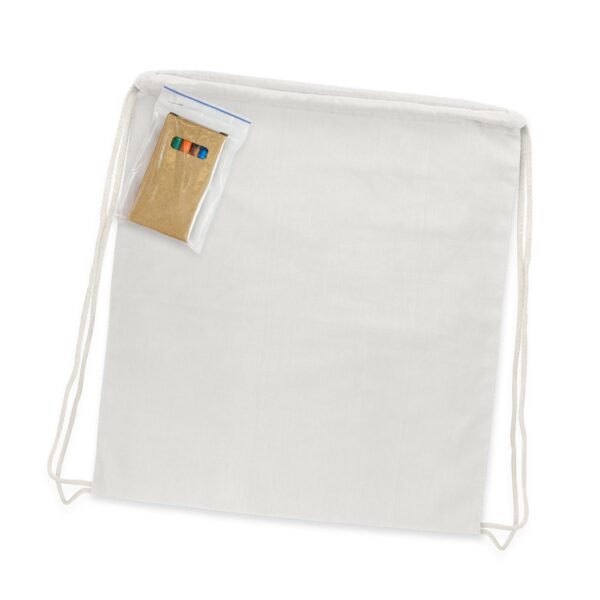 113013 - Cotton Colouring Drawstring Backpack - Image 2