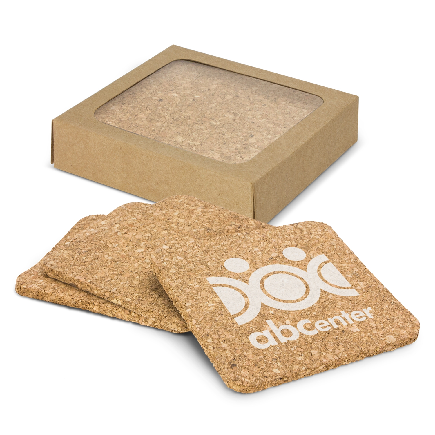 113034 - Oakridge Cork Coaster Square Set of 4