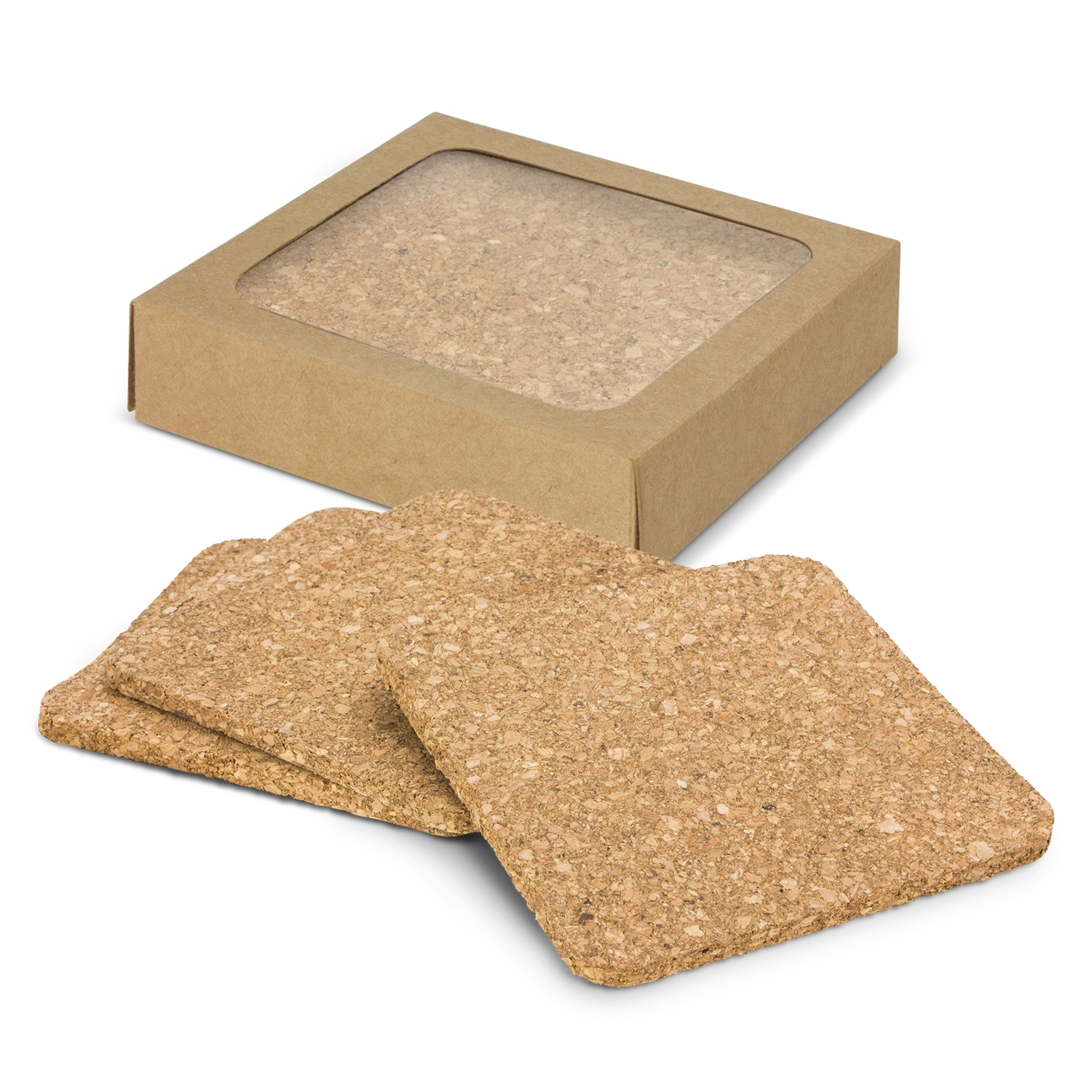 113034 - Oakridge Cork Coaster Square Set of 4 - Image 2