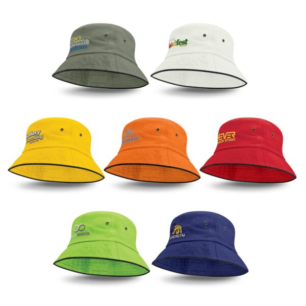 115493 - Bondi Bucket Hat - Black Sandwich Trim