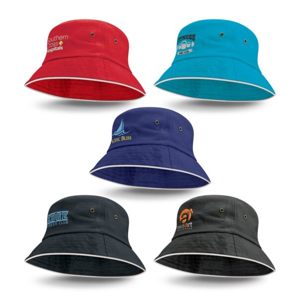 115740 - Bondi Bucket Hat - White Sandwich Trim
