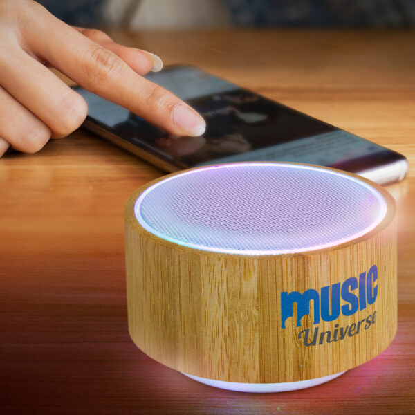 116648 - Bamboo Bluetooth Speaker - White - Image 4