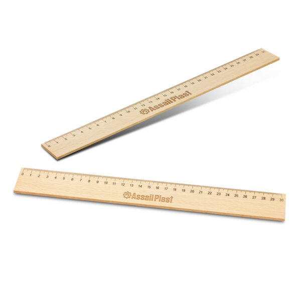 117337 - Wooden 30cm Ruler - Image 2