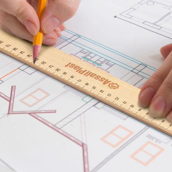 117337 - Wooden 30cm Ruler