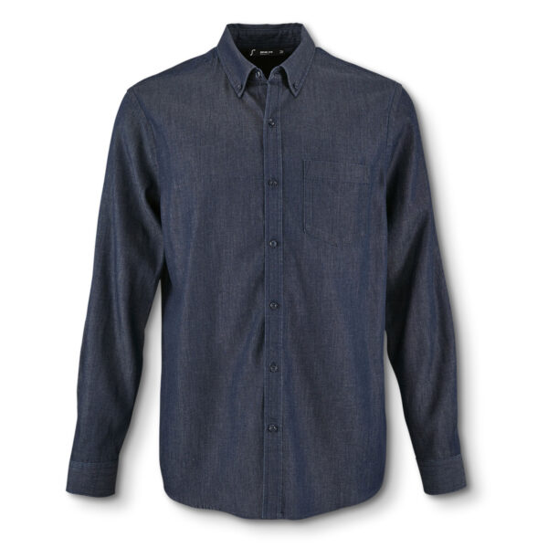 120010 - SOLS Barry Men's Denim Shirt - Image 2