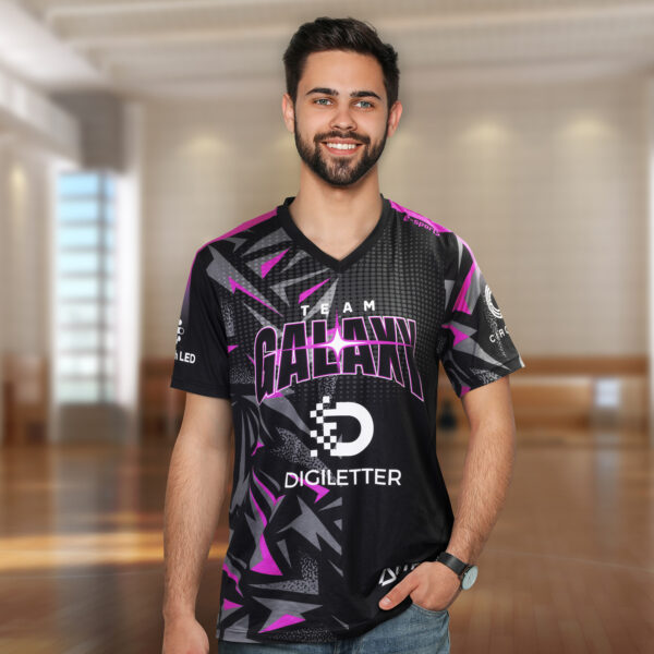 121158 - Custom Mens Sports V-Neck T- Shirt - Image 2