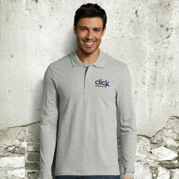 121710 - SOLS Perfect Men's Long Sleeve Polo - Image 2