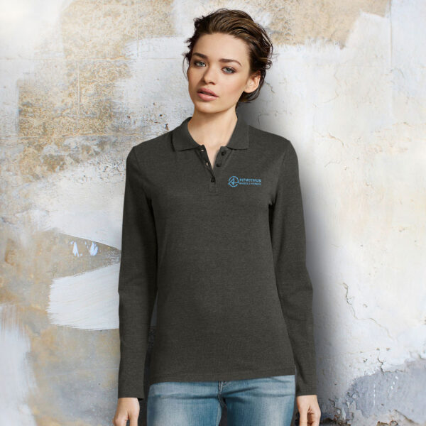 121711 - SOLS Perfect Women's Long Sleeve Polo - Image 2
