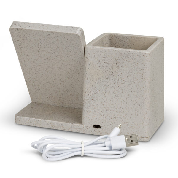 121839 - NATURA Oaken Wireless Charger Desk Caddy - Image 3