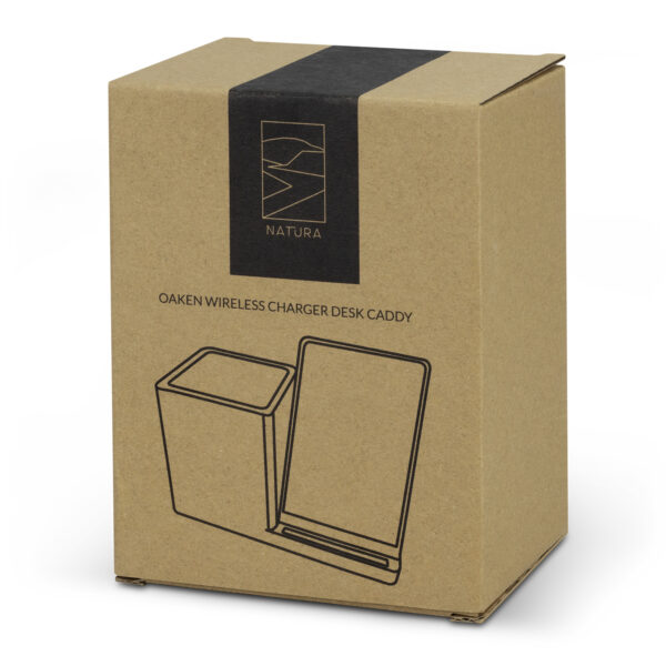 121839 - NATURA Oaken Wireless Charger Desk Caddy - Image 4