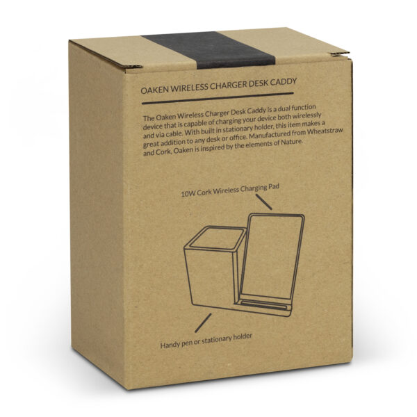 121839 - NATURA Oaken Wireless Charger Desk Caddy - Image 5