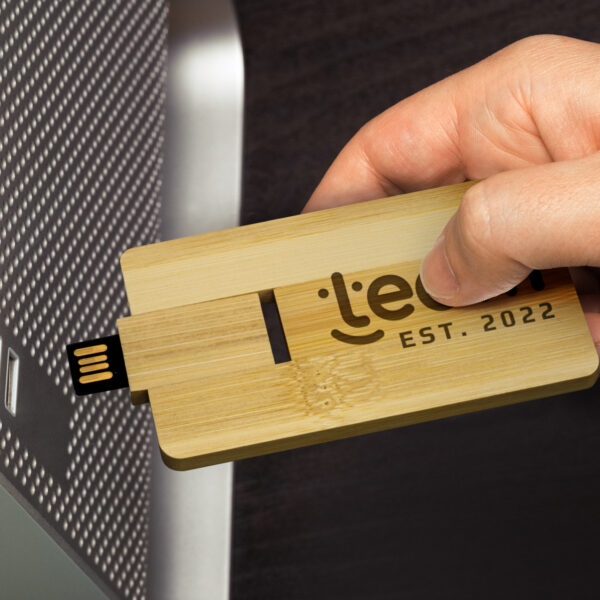 122325 - Bamboo Credit Card Flash Drive 8GB - Image 3