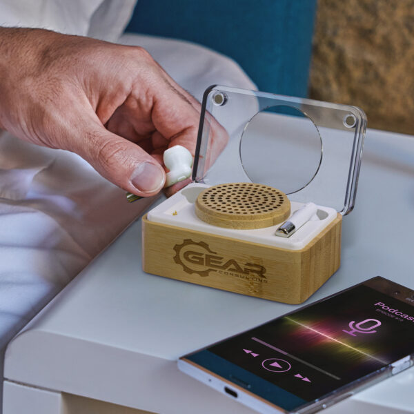122475 - Bamboo Wireless Speaker & Earbud Set - Image 5