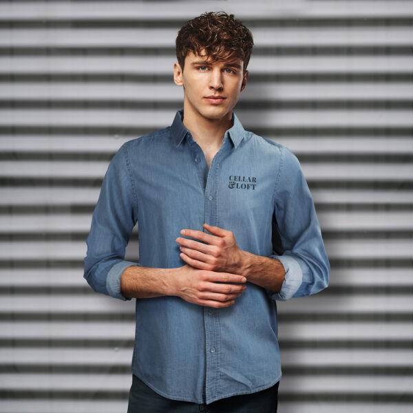 123609 - TRENDSWEAR Chester Men's Denim Shirt - Image 7