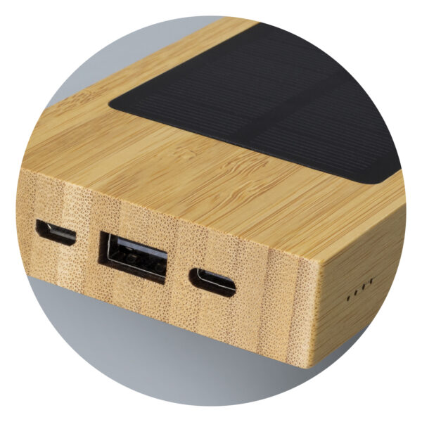 123651 - NATURA Bamboo Solar Power Bank - Image 4