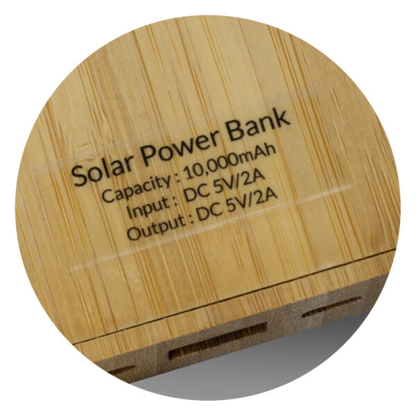 123651 - NATURA Bamboo Solar Power Bank - Image 7