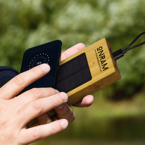 123651 - NATURA Bamboo Solar Power Bank - Image 8