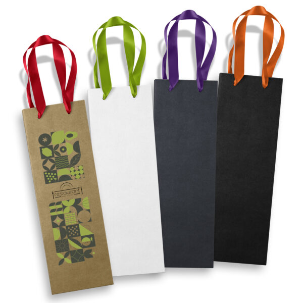 125055 - Champagne Ribbon Handle Paper Bag