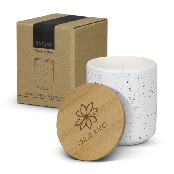 125317 - NATURA Candle with Bamboo Lid - Image 2