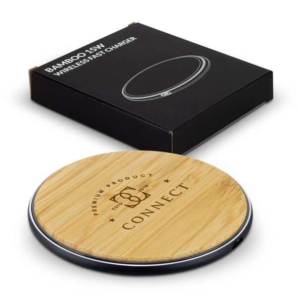 125555 - Bamboo 15W Wireless Fast Charger